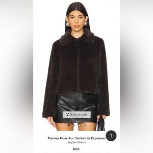 Revolve espresso fur jacket
